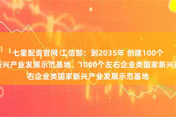 七星配资官网 工信部：到2035年 创建100个左右园区类国家新兴产业发展示范基地、1000个左右企业类国家新兴产业发展示范基地