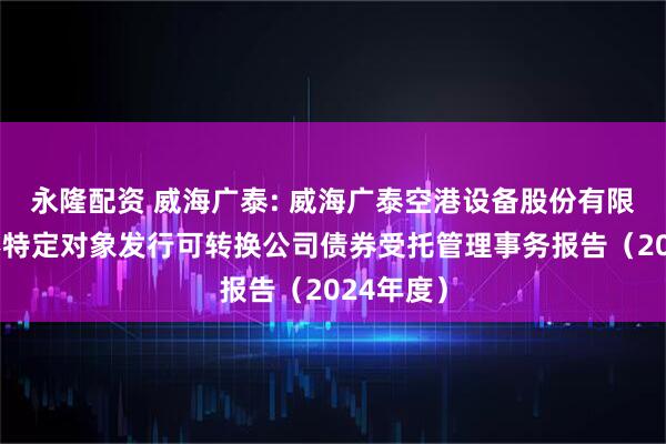 永隆配资 威海广泰: 威海广泰空港设备股份有限公司向不特定对象发行可转换公司债券受托管理事务报告（2024年度）